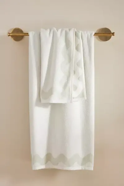 Maeve Ernestine Scalloped Bath Towel Collection In White