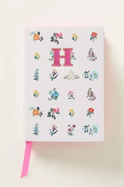 Maeve Monogram Journal In White