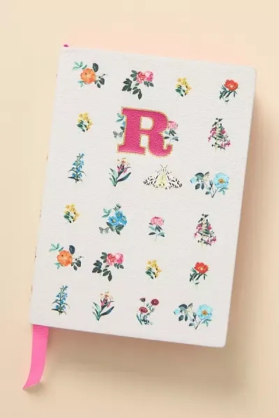 Maeve Monogram Journal In White