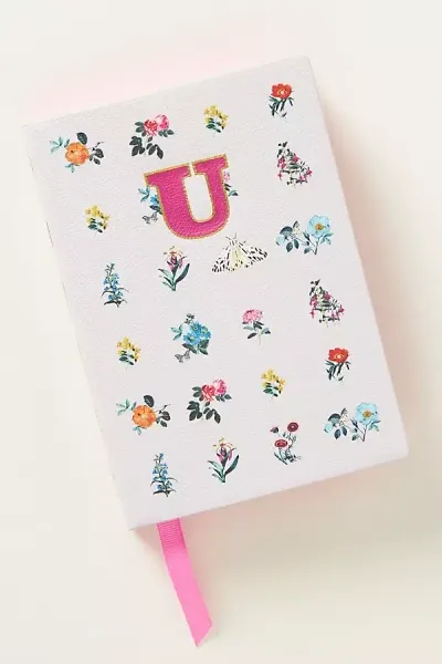 Maeve Monogram Journal In White