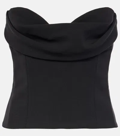 Magda Butrym Draped Wool-blend Corset In Black