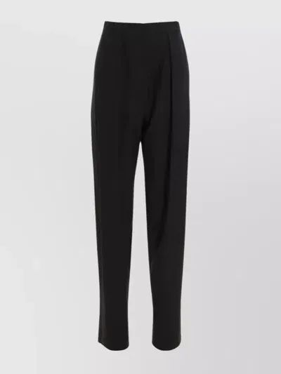 Magda Butrym High-rise Tapered Wool Pants In Black