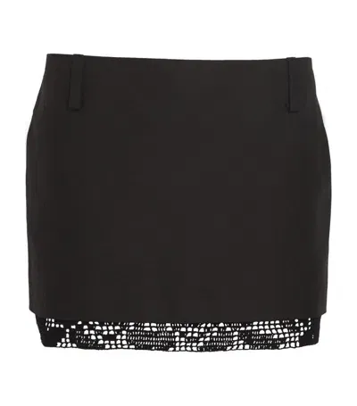 Magda Butrym Silk Mini Skirt In Black