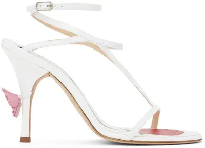 Magda Butrym White Strappy Heeled Sandals