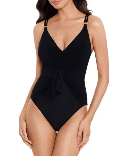 Magicsuit Women's Obi One Saki Tie-waist One-piece Swimsuit In Black