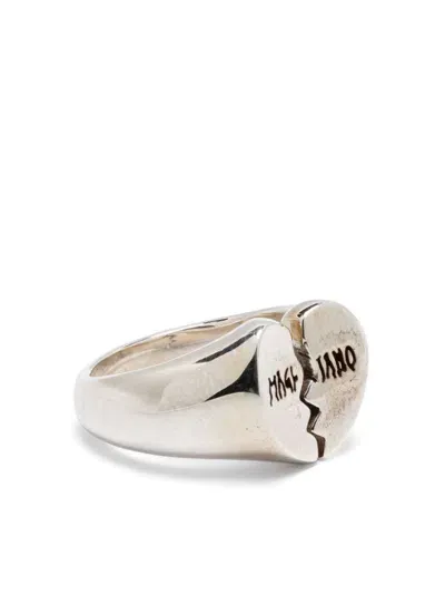 Magliano Mini Broken Heart Ring In Metallic