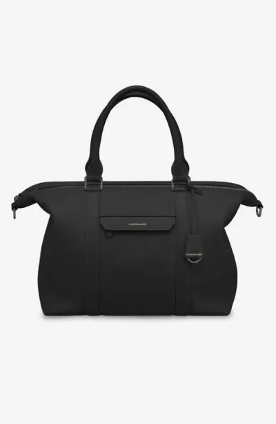 Maison De Sabre Maison De Sabré Large Leather Weekender Bag In Black