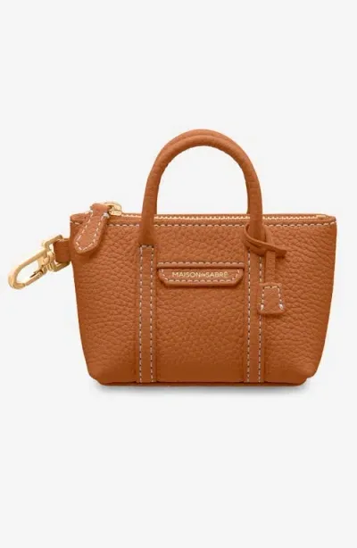 Maison De Sabre Maison De Sabré The Sabremoji Weekender Charm In Pecan Brown