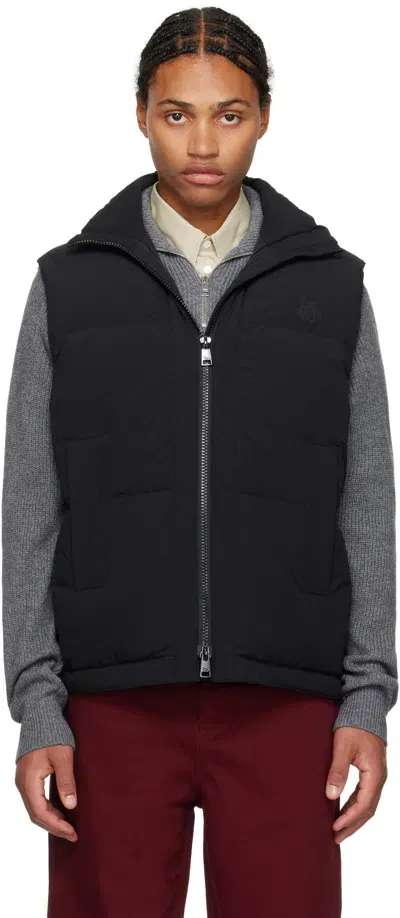 Maison Kitsuné Black Sleeveless Down Puffer Vest In P199 Black