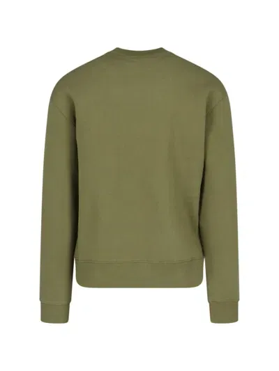 Maison Kitsuné Bold Fox Head Crew Neck Sweatshirt In Green