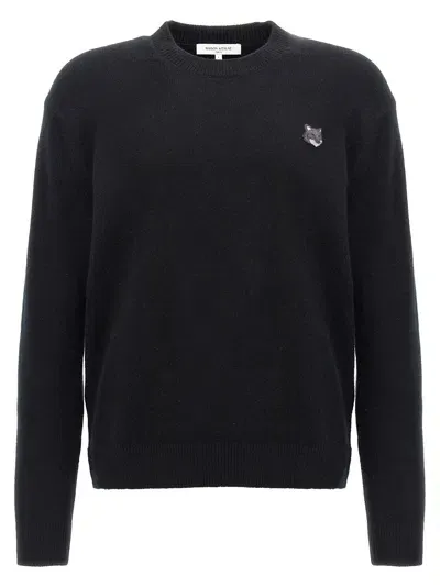 Maison Kitsuné Bold Fox Head Sweater, Cardigans Black