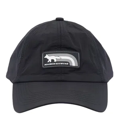 Maison Kitsuné Flash Fox Baseball Cap In Black