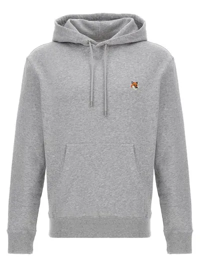 Maison Kitsuné Maison Kitsune 'fox Head' Hoodie In Gray