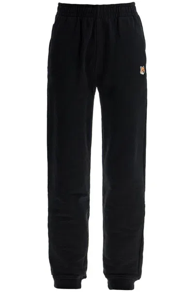 Maison Kitsuné Fox Head Jogging Pants In Black