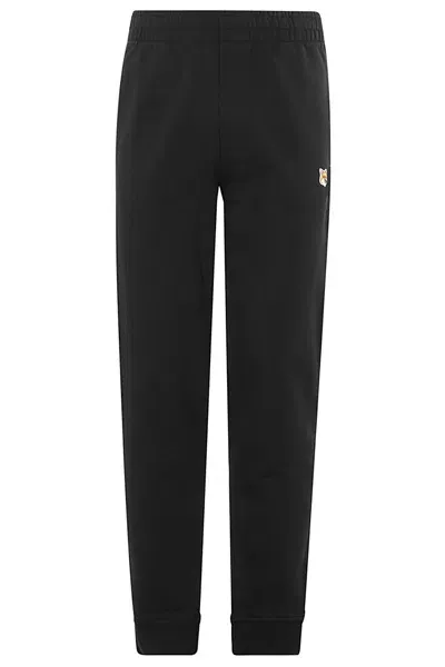 Maison Kitsuné Fox Head Patch Regular Jog Pants In Black