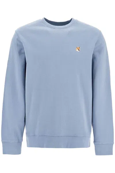 Maison Kitsuné Maison Kitsune 'fox Head Patch Sweatshirt With In Blue