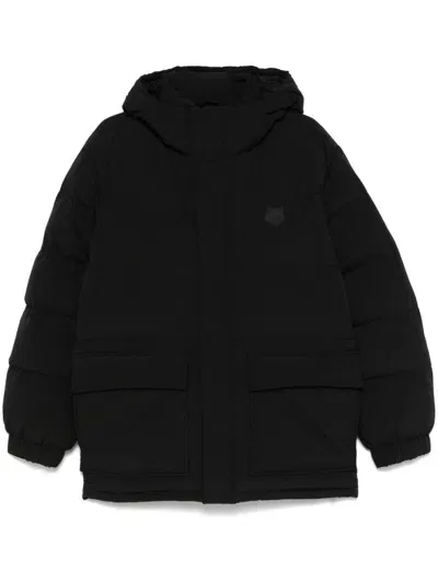 Maison Kitsuné Hooded Puffer Jacker In Black