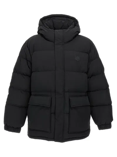 Maison Kitsuné Logo Down Jacket Casual Jackets, Parka Black