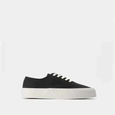 Maison Kitsuné Lace Up Sneakers - Maison Kitsune - Cotton - Black