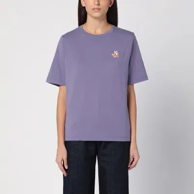 Maison Kitsuné Lilac Cotton T-shirt In Purple