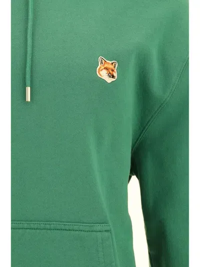 Maison Kitsuné Pine Green Cotton Fox Head Sweatshirt