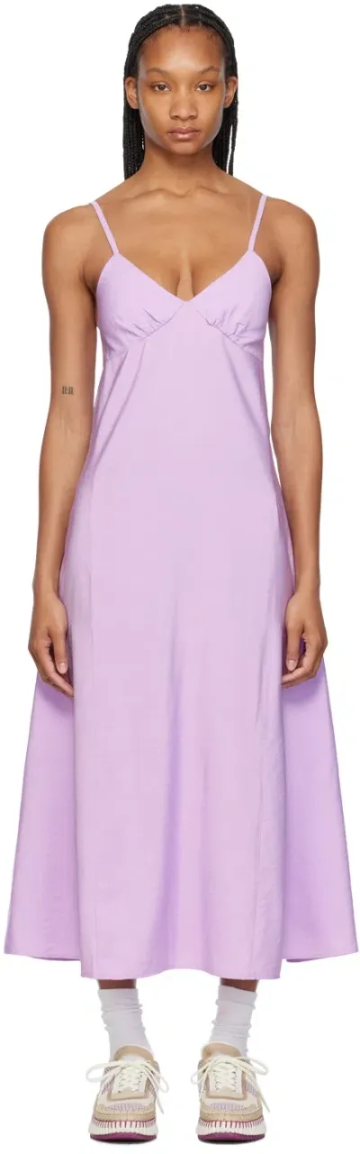 Maison Kitsuné Purple Strap Maxi Dress