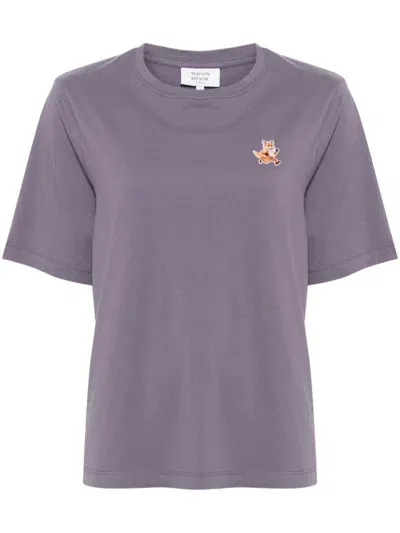 Maison Kitsuné Speedy Fox Patch T-shirt In Purple