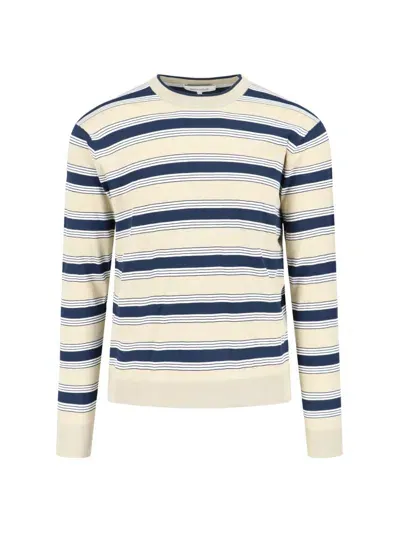 Maison Kitsuné Striped Sweater In Multi