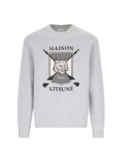 Maison Kitsuné Maison Kitsune' Sweaters In Grey