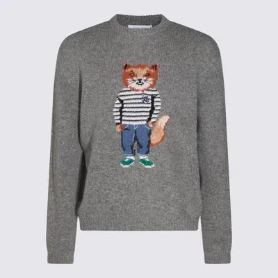 Maison Kitsuné Sweaters In Grey