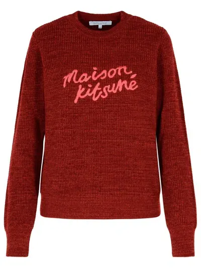 Maison Kitsuné Sweaters In Red