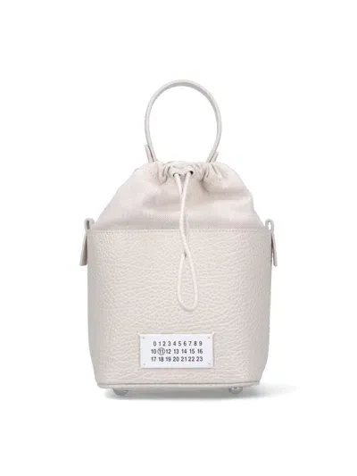 Maison Margiela "5ac" Small Bucket Bag In Gray