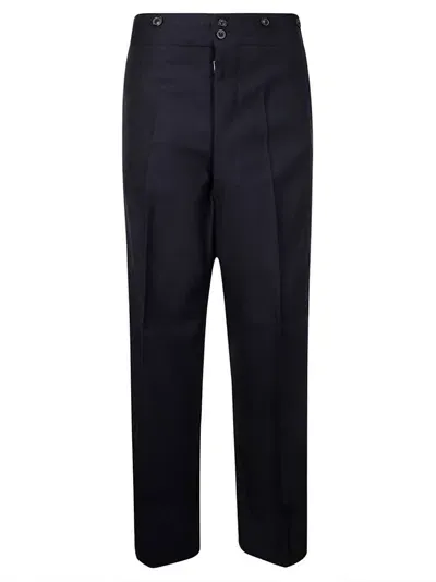 Maison Margiela Barathea Tailored Trousers In Blue