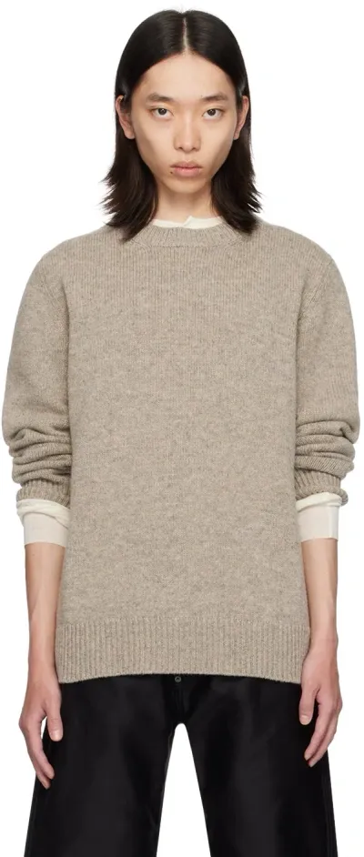 Maison Margiela Beige Shetland Wool Sweater In 002f Beige/light Gre