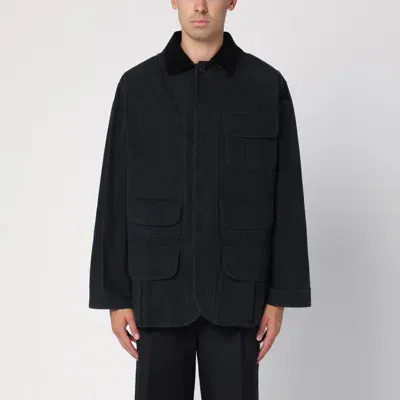 Maison Margiela Black Waxed Cotton Jacket