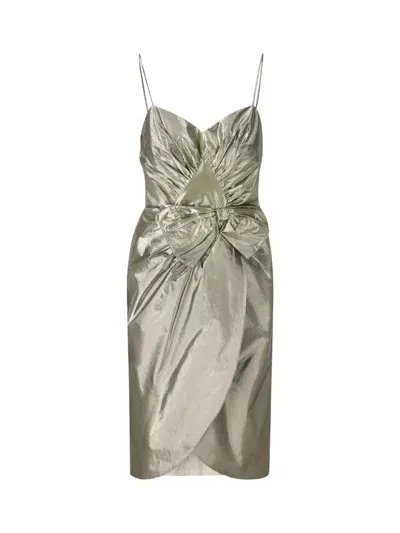 Maison Margiela Bow Dress In Green