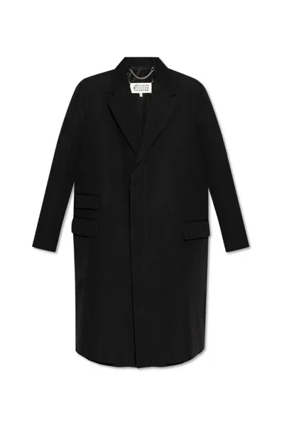 Maison Margiela Collared Coat In Black