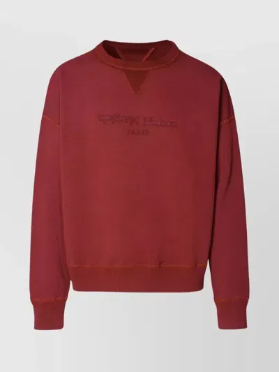 Maison Margiela Cotton Sweatshirt In Red