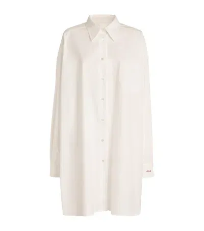 Maison Margiela Cotton Shirt Dress In White