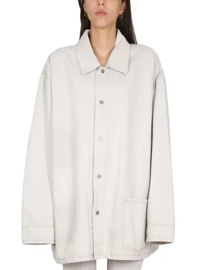 Maison Margiela Woman Shirt Ivory Size 8 Cotton In White