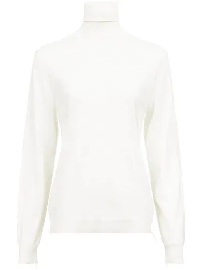 Maison Margiela High-neck Merino-wool Jumper In White