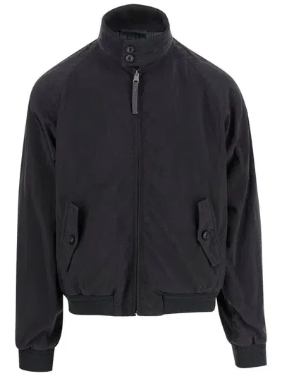 Maison Margiela High Neck Zipped Jacket In Black