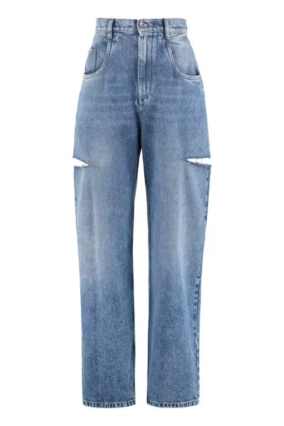 Maison Margiela High-waist Wide-leg Jeans In Clear Blue