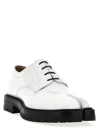 Maison Margiela 'taby Country' Lace Up Shoes In White