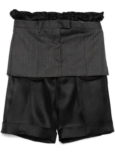 Maison Margiela Layered Shorts In Grey