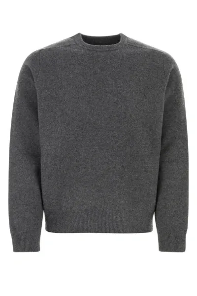 Maison Margiela Man Dark Grey Wool Sweater In Gray