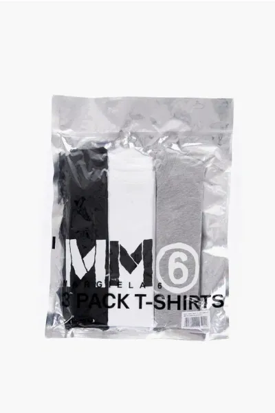 Maison Margiela Mm6 Cotton Crew-neck 3 Pairs T-shirt Set