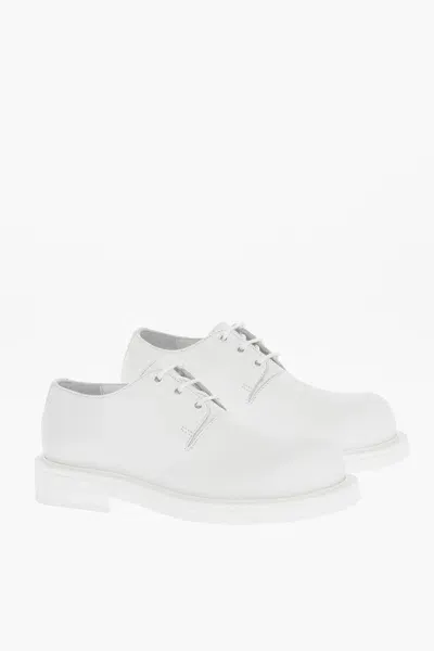 Maison Margiela Mm6 Leather Oxford Shoes In White