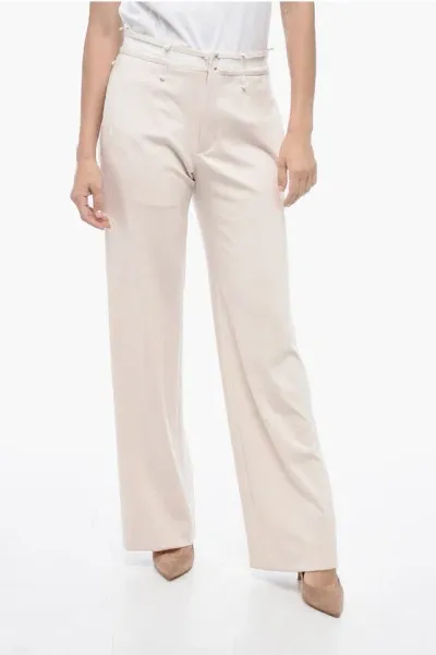 Maison Margiela Mm6 Wide-leg Deconstructed Pants In Neutral