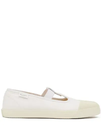 Maison Margiela On The Deck Tabi Ballerina Shoes In White